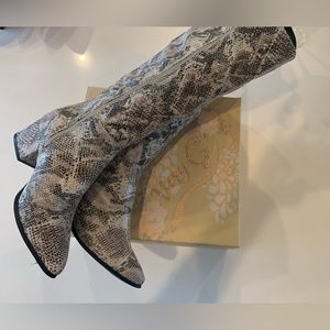 Very G Snakeskin knee high boots